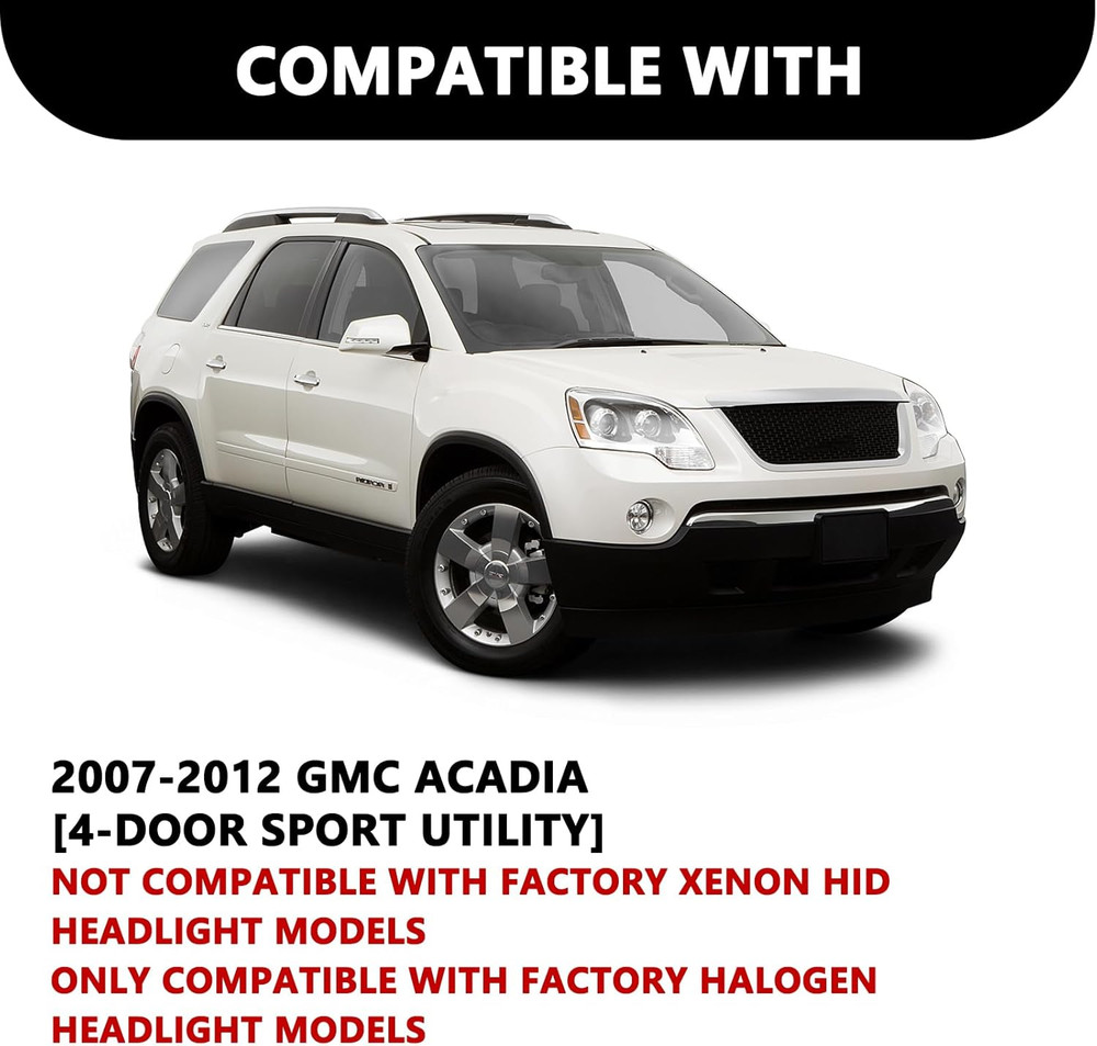 Headlight Assembly Compatible with 2007-2012 GMC Acadia Factory Halogen Type OE