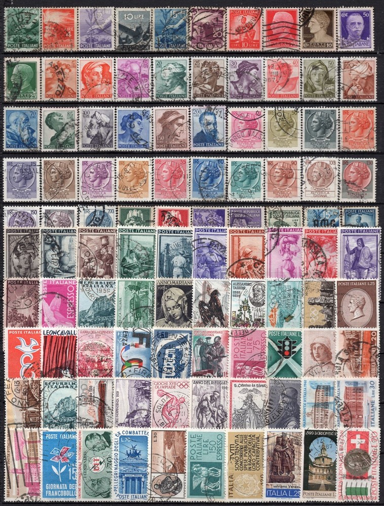 082 - Italy - 200 Different Used Stamps