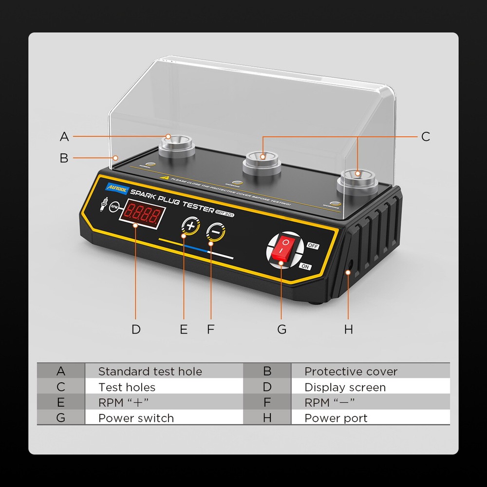 Car Spark Plug Tester Ignition System Analyzer Three Hole Diagnostic Test Tool