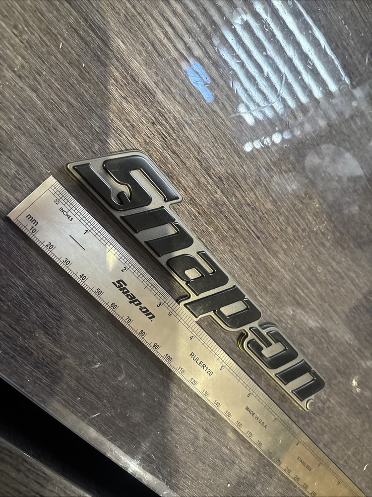 Snap On Toolbox Rollcab Decal Badge Emblem Original Black Grey￼