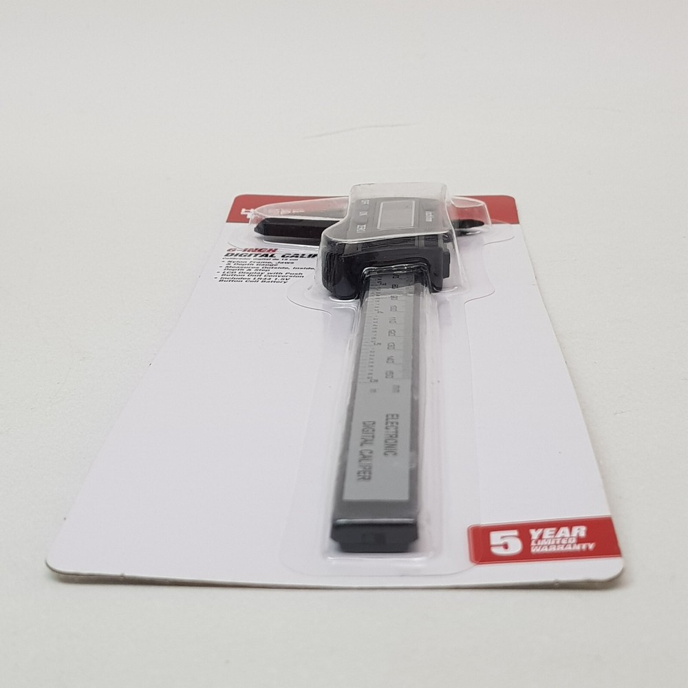 Hyper Tough 6" DIGITAL CALIPER LCD Display MEASURES OUTSIDE INSIDE DEPTH STEP