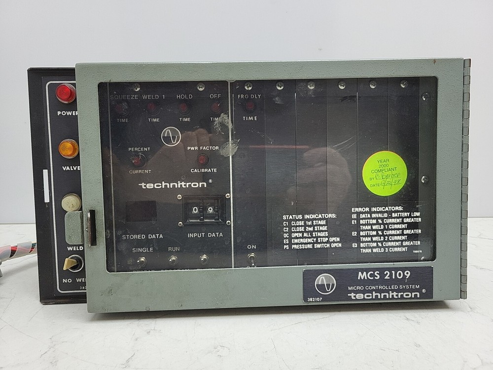 Technitron Mcs 2109 Micro Controlled System For Spot Welder Welding *Used