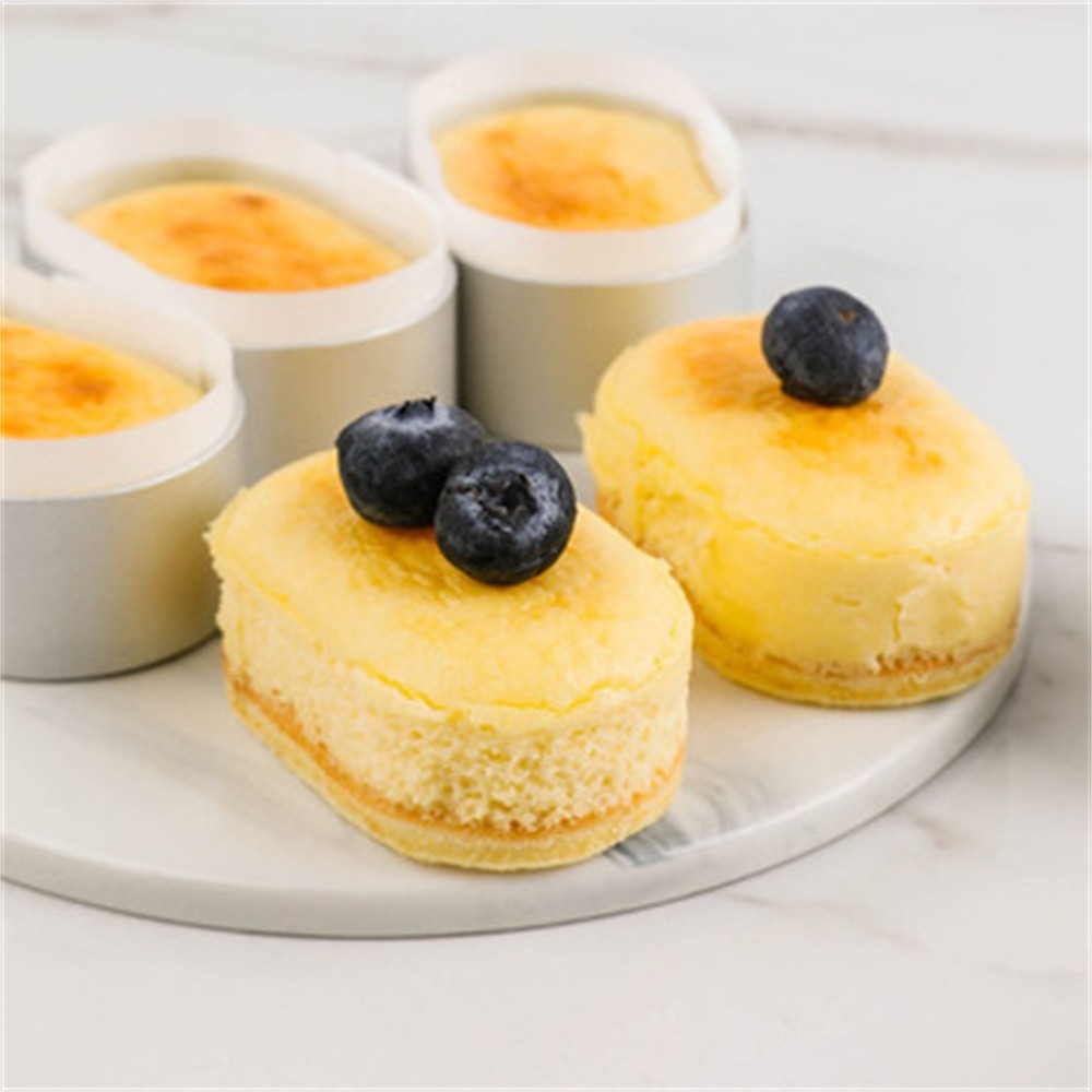 Multi Functional 10PCS Aluminium Oval Egg Shape Cheese Cake Rings Baking Molds