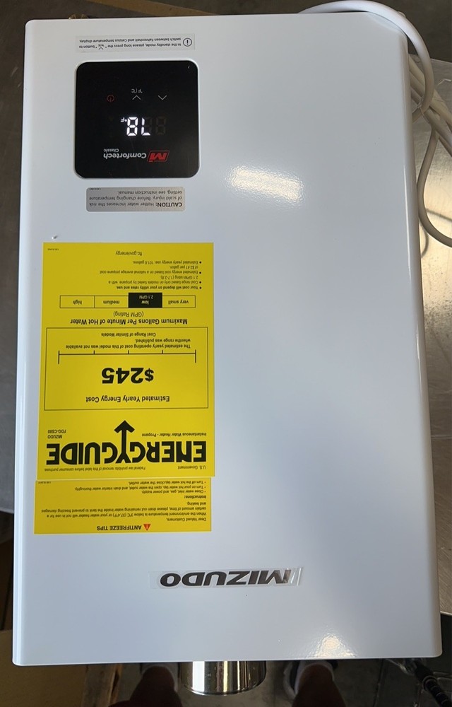 【90% NEW】Natural Gas Tankless Water Heater 80,000 BTU Indoor Instant On-Demand