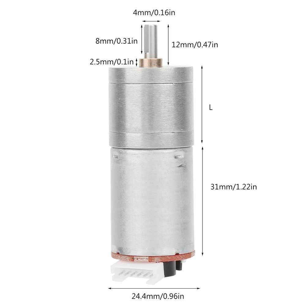 DC 12V Encoder Gear Motor High Power For Robot RC Car DIY Excellent↑