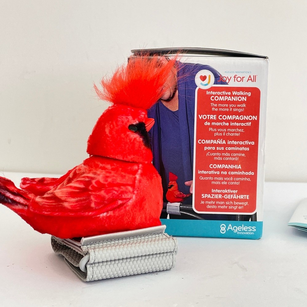 Ageless Innovation Joy For All Walker Squawker Cardinal Interactive Bird A9256
