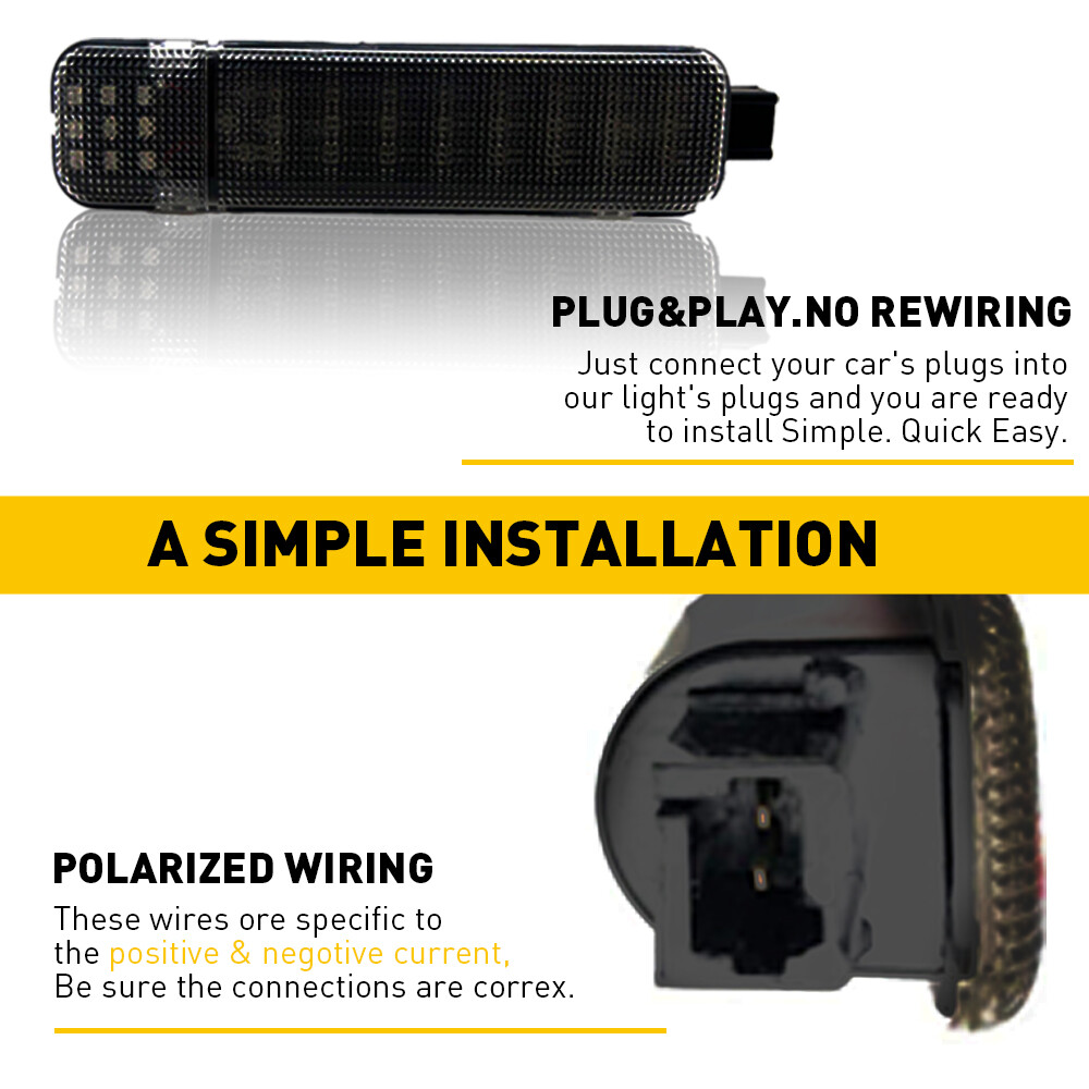 Smoked White Interior Door Panel Courtesy LED Lights For Silverado Sierra 1500