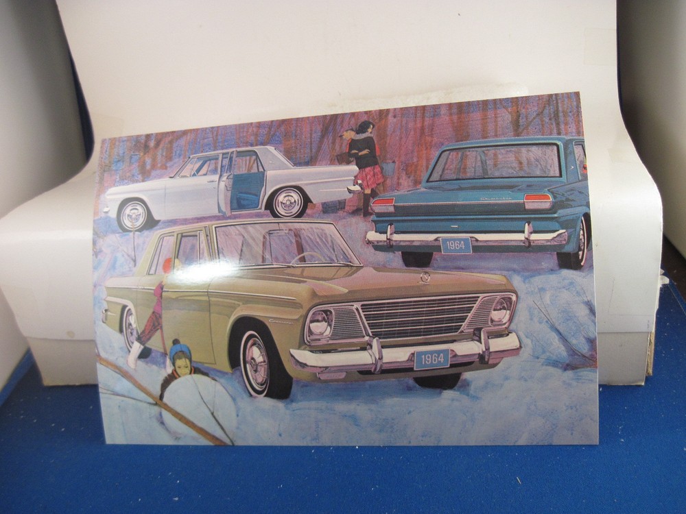 Studebaker 1964 large mint Sedans  postcd.