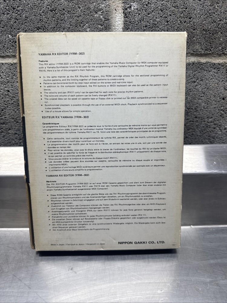 Yamaha YRM-302 RX EDITOR
