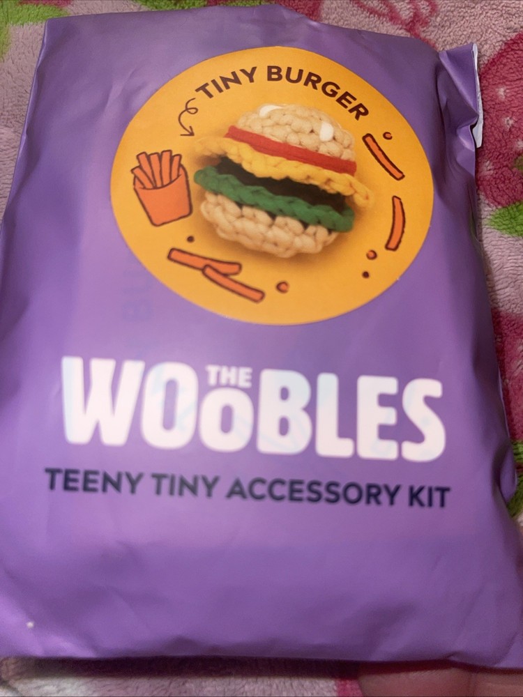 The Woobles Tiny Burger Accessory Kit Crochet Kit For Beginners