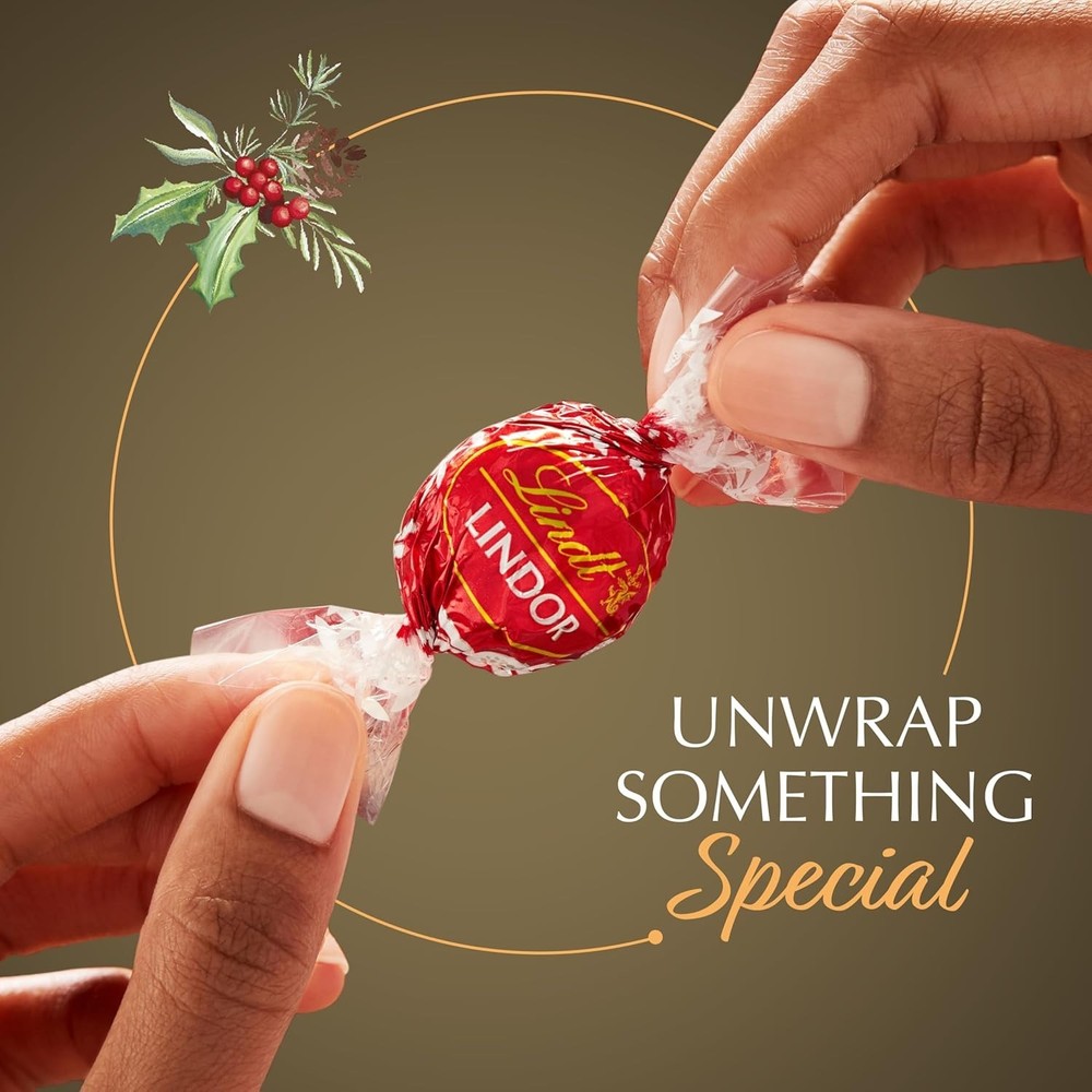 LINDOR Assorted Chocolate Candy Truffles Modern Gift Box, Assorted Chocolate ...