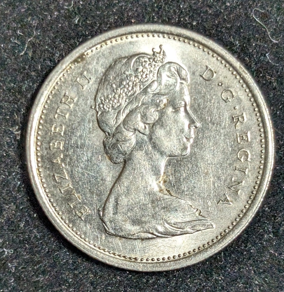 1969 Canada 25 Cents Circulated KM# 62b