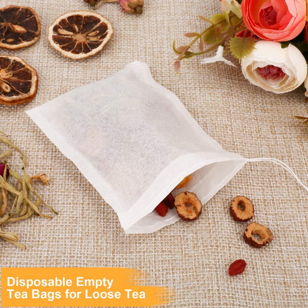 Disposable Empty Cotton Drawstring Seal Filter Loose Leaf Tea Bags