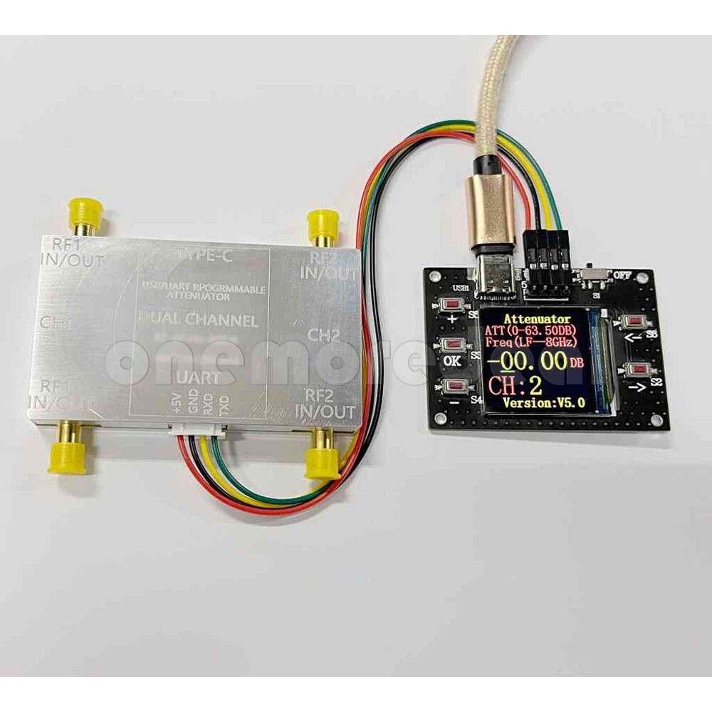 LF-12GHz 60DB Programmable Attenuator+Type-C Cable+Offline Main Control Board
