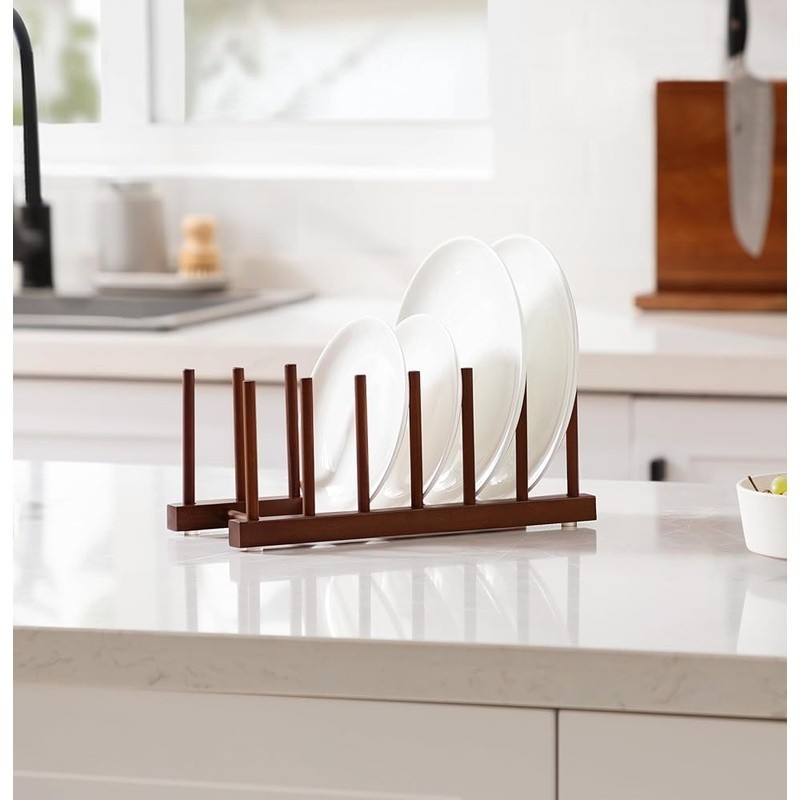 Teak Drying Rack Multi-Functional Kitchen Organizer Sturdy Storage Solution New