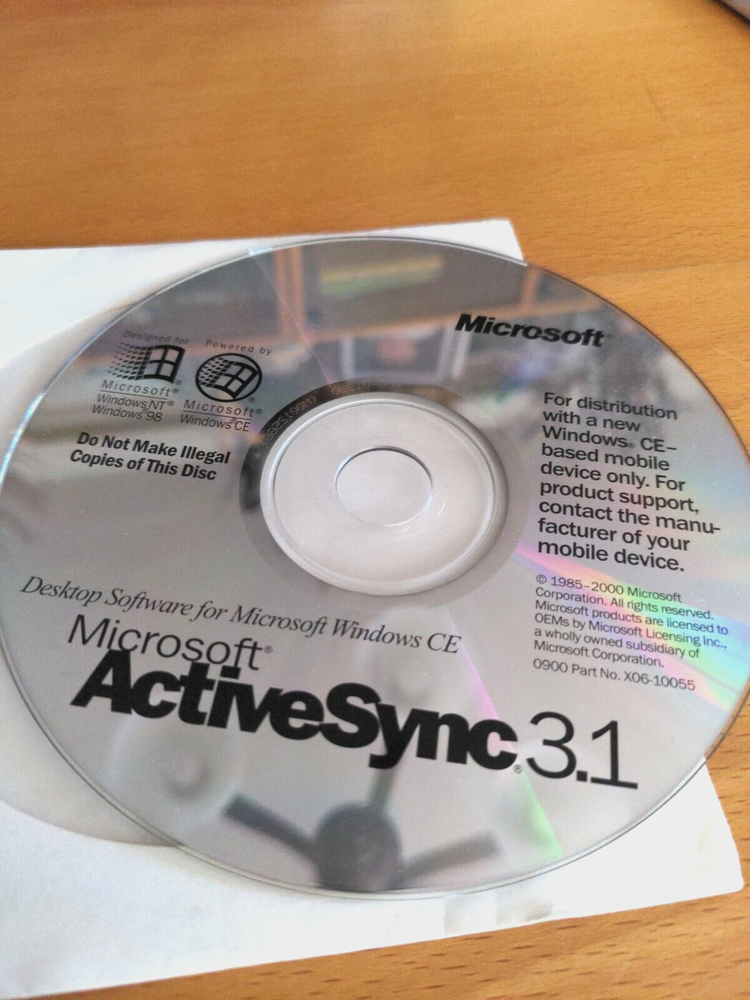Microsoft ActiveSync 3.1 for Microsoft Windows NT, 98, & CE-based Mobile Device