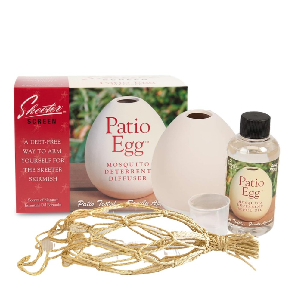 Skeeter Screen 90760R Patio Egg Diffuser – Decorative Essential Oil Set with...