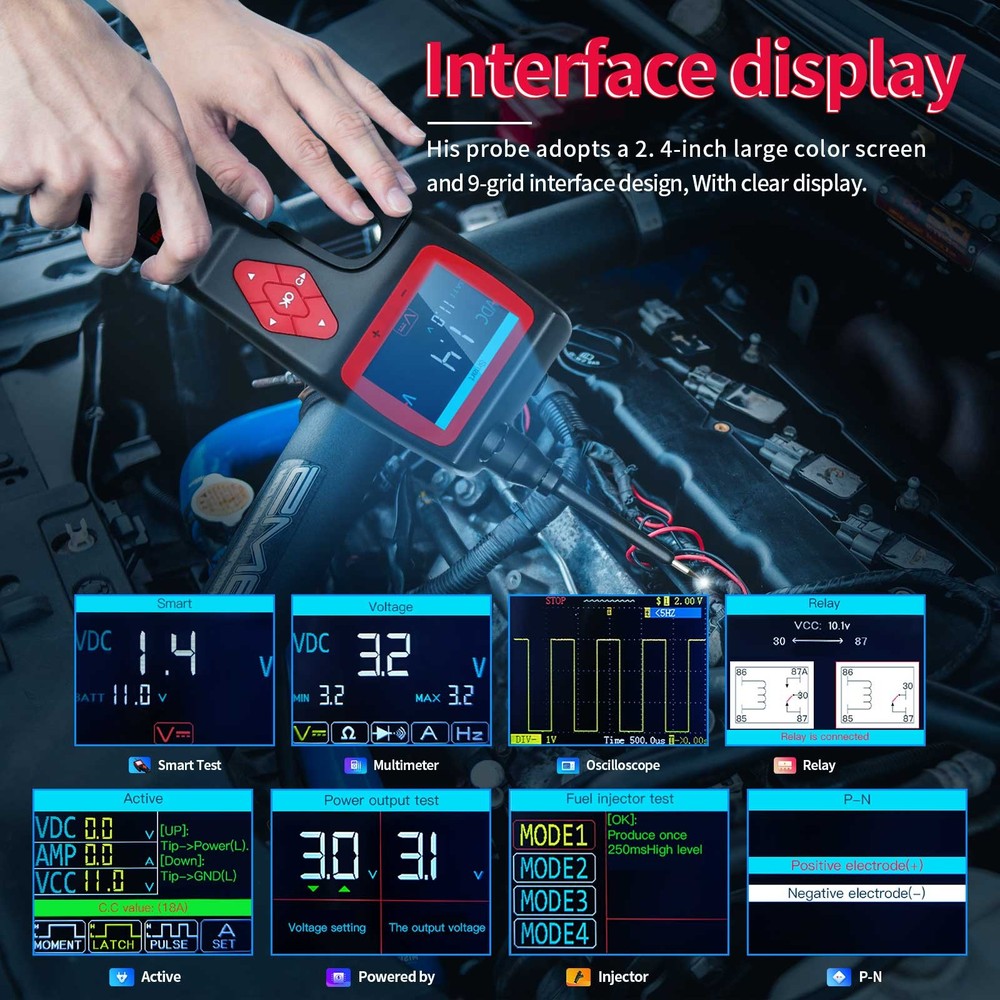 TOPDIAG P200 SMART HOOK Pr-obe Oscilloscope Circuit Electronic Tester Analyzer