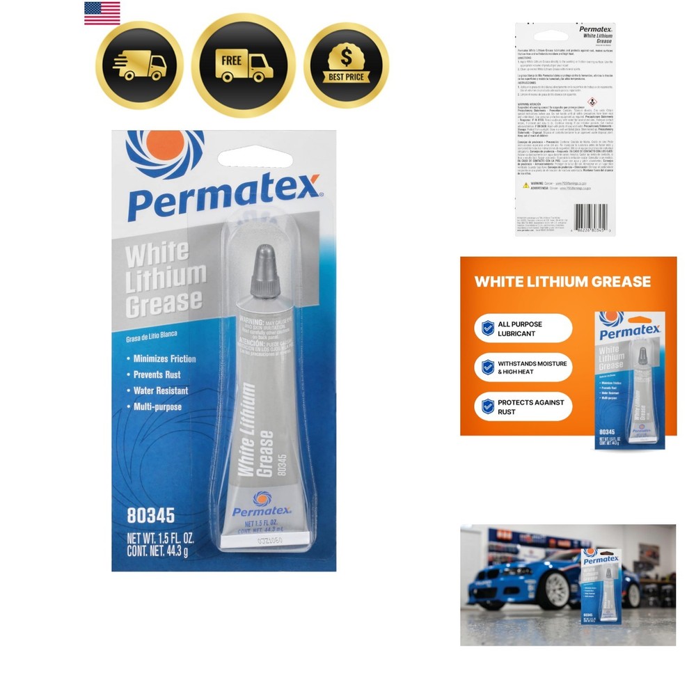 80345 White Lithium Grease, 1.5 oz.