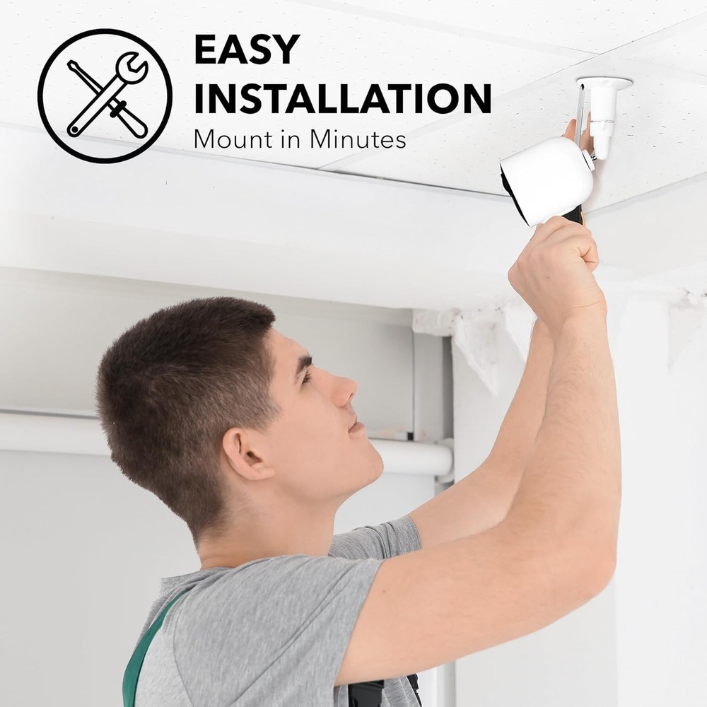 Durable Two-Pack Adjustable Wall Mount for Arlo Essential & Pro Models - White