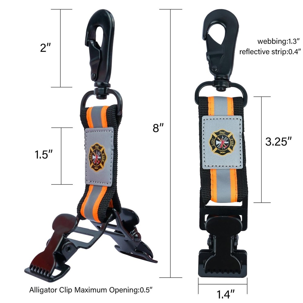 KUNN Firefighter Glove Clips Double End with Creative Pattern Heavy Duty Safe...