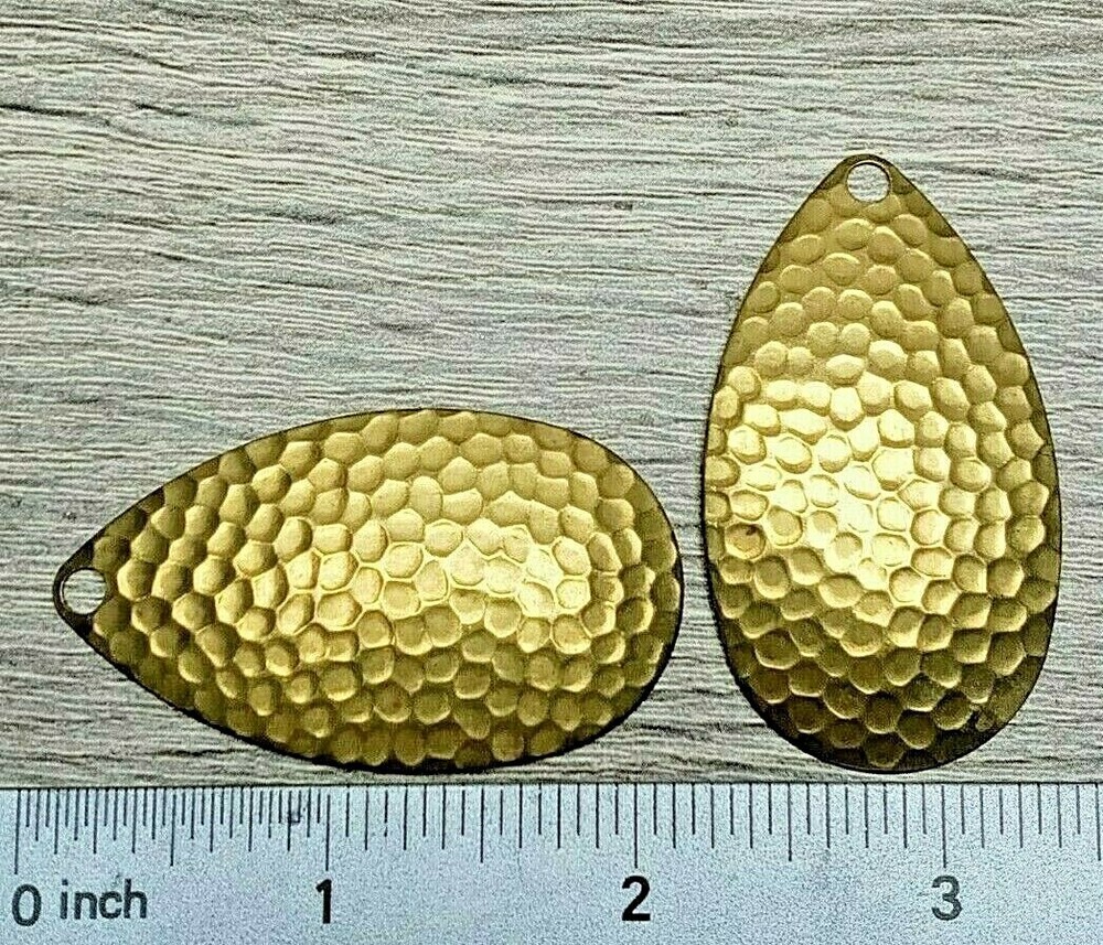 Indiana spinner blades size 8  Hammered Brass-24 Pack