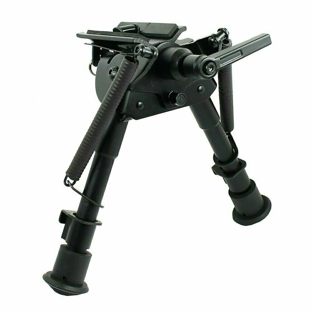 6" to 9" Adjustable Rifle Bipod Spring Return Title Pivot Swivel with Posi-Lock