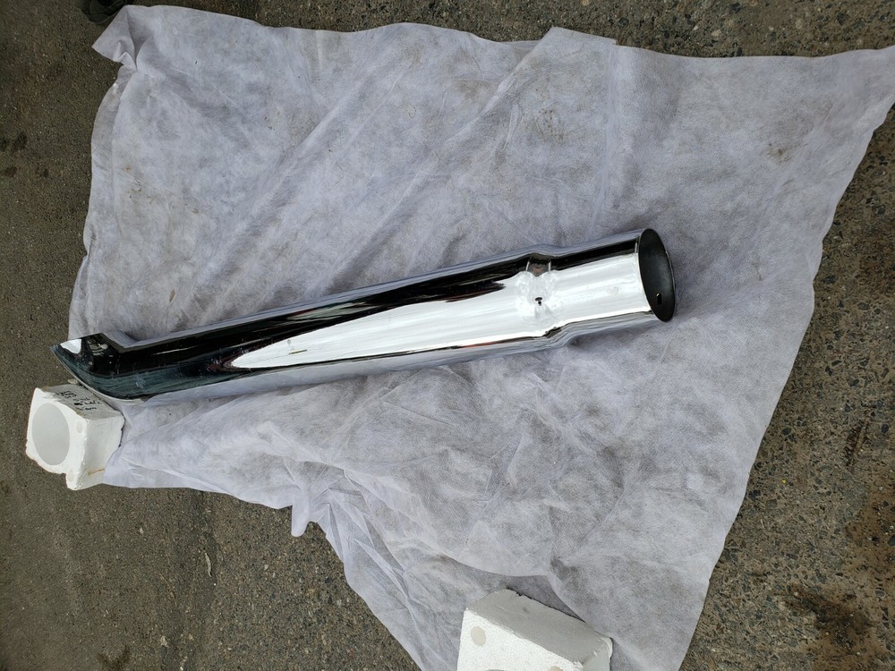 Chrome exhaust stack with bend