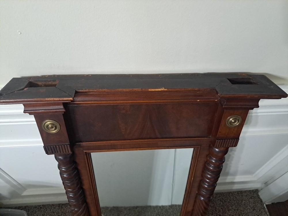 Antique American Empire Wall Console Mirror