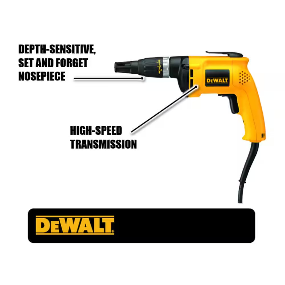 5300 RPM High-Speed Variable Speed Reversible Drywall Gun