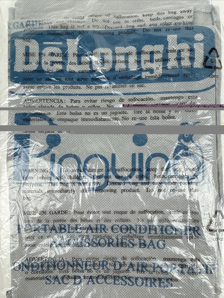 Delonghi Pinguino Portable Air Conditioner Storage Cover Bag NEW