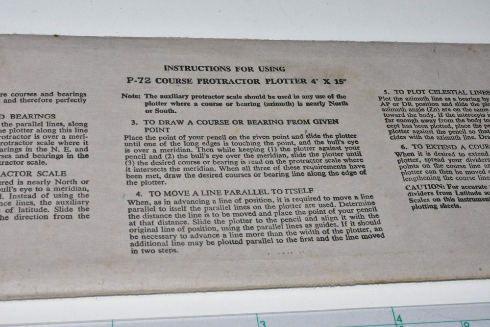 Westcott P-72 Course Protractor Plotter vintage