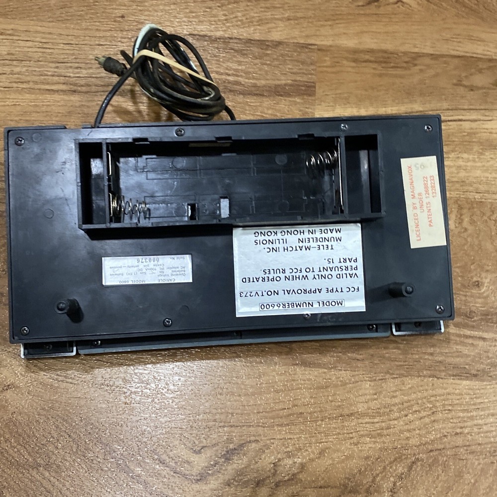Cariole 6600 Television Computer Console Game System & Adapter Vintage Untested