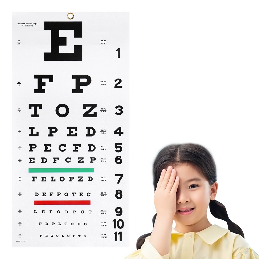 Complete Eye Chart Set for Vision Testing & Visual Acuity Assessment