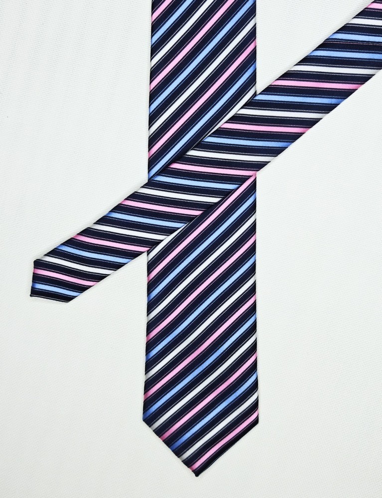 Paul & Shark Yatching Multicolor Diagonal Stripped Pattern Men's Necktie