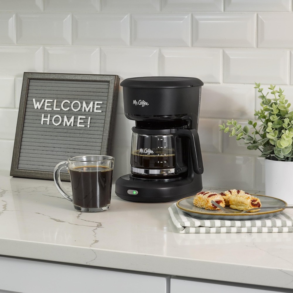 Mr. Coffee® 5-Cup Mini Brew Switch Coffee Maker, Black 5-Cup,