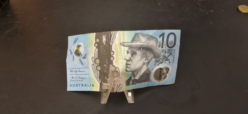 Australia $10.00 Banknote AB17401 2017 First Prefix Lowe/ Fraser