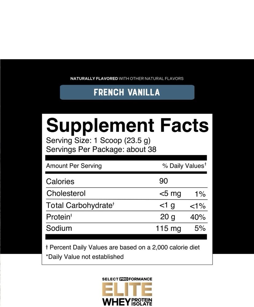 Select Proformance Elite Whey Protein Isolate 4 lbs