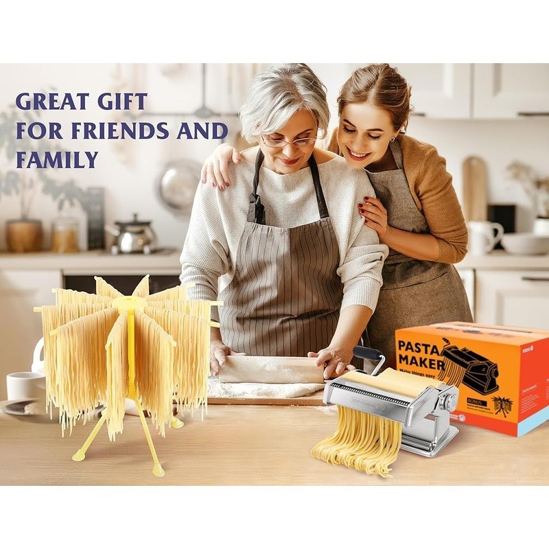Pasta Maker Machine Set with Pasta Drying Rack Noodle Maker Machine 9 Thickness