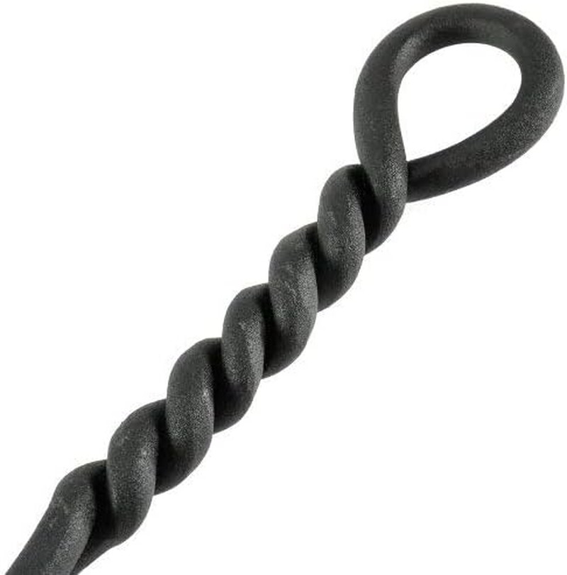 Rope Handle Single Shovel Fireplace Tool, Mini 18-In, Black