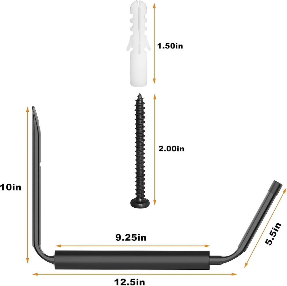 Versatile Wall Mount Kayak Holder - 6 Pack