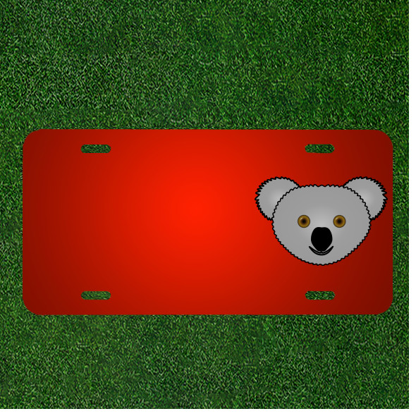 Custom Personalized License Plate With Add Names To Koala Head Face Bear