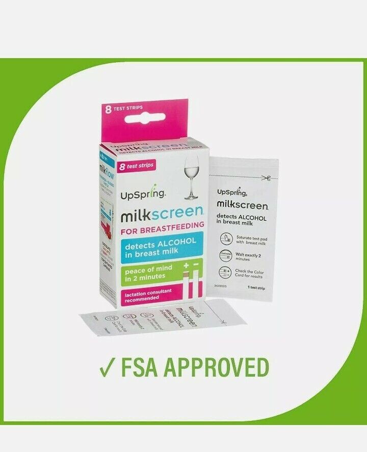 Upspring Milkscreen (8) Test Strips Detect Alcohol in Breast Milk