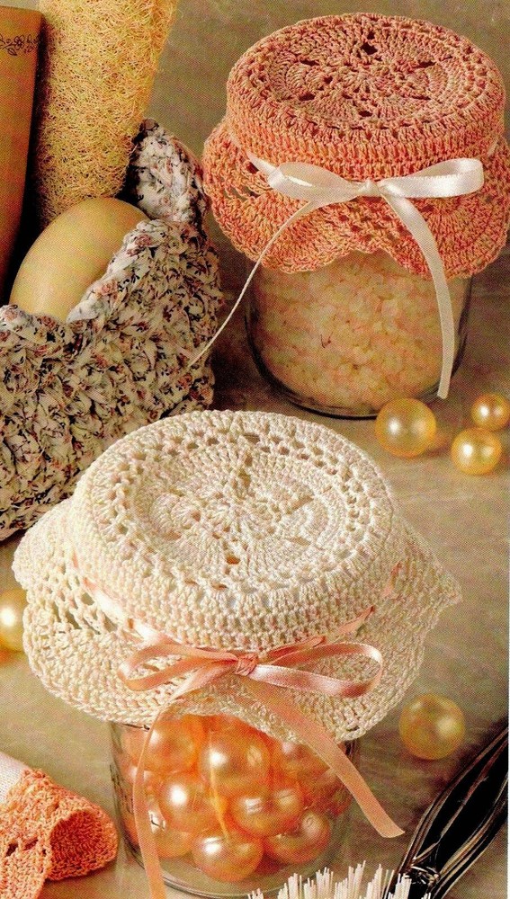 PRETTY Shell Jar Topper/Decor/Crochet Pattern INSTRUCTIONS ONLY