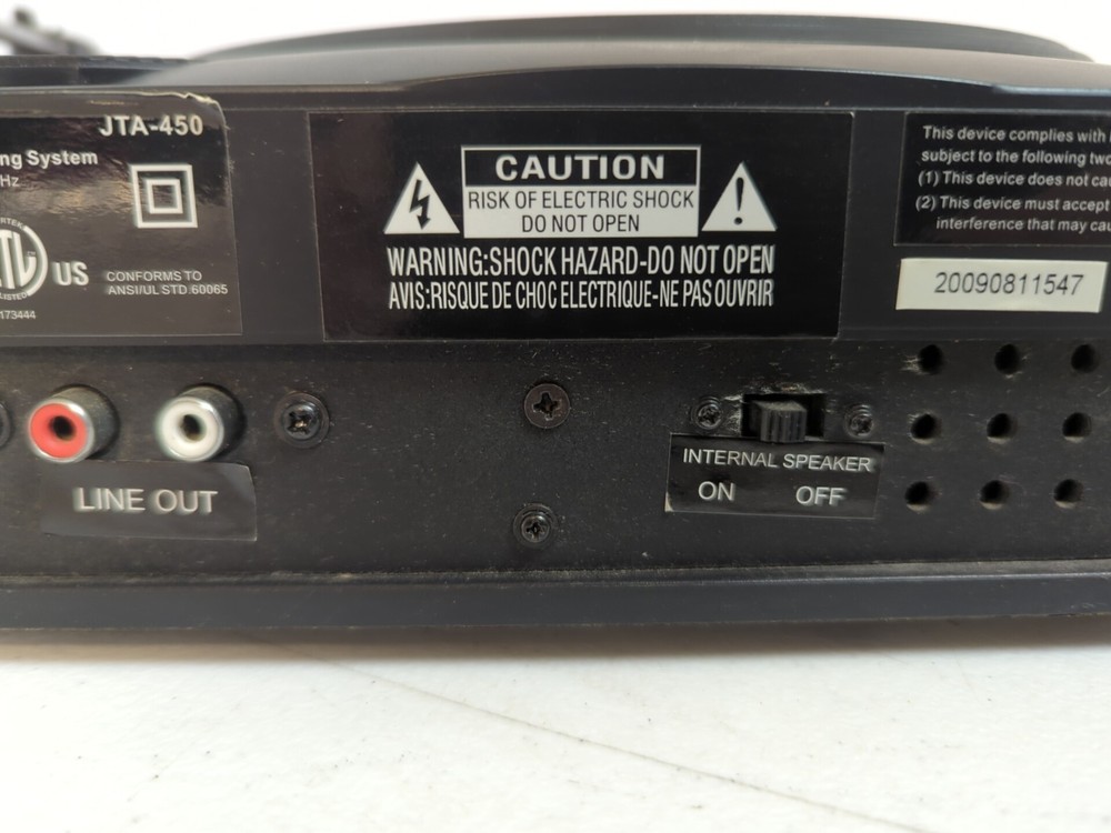 Jensen Record Player JTA-460 Digital Encoding System + AM/FM USB With Manual