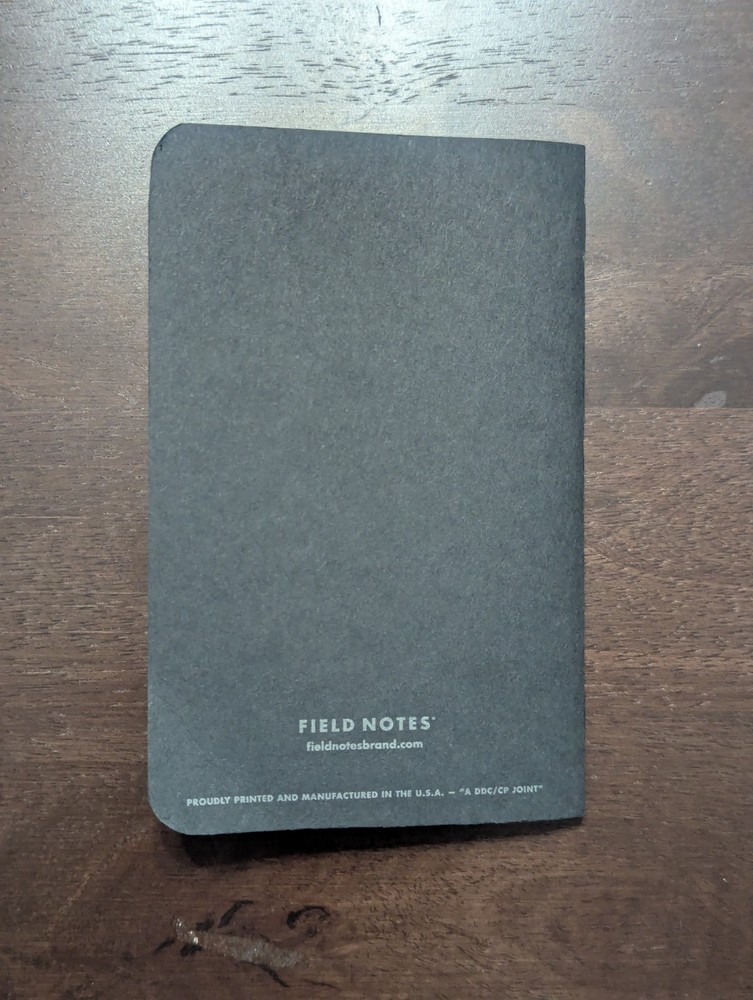 NEW Field Notes Memo Book - "Pitch Black" - Dot Grid- Single Pack