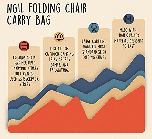 Camp Folding Chair Carry Bag (Replacement Bag), Outdoors Folding Solid-black