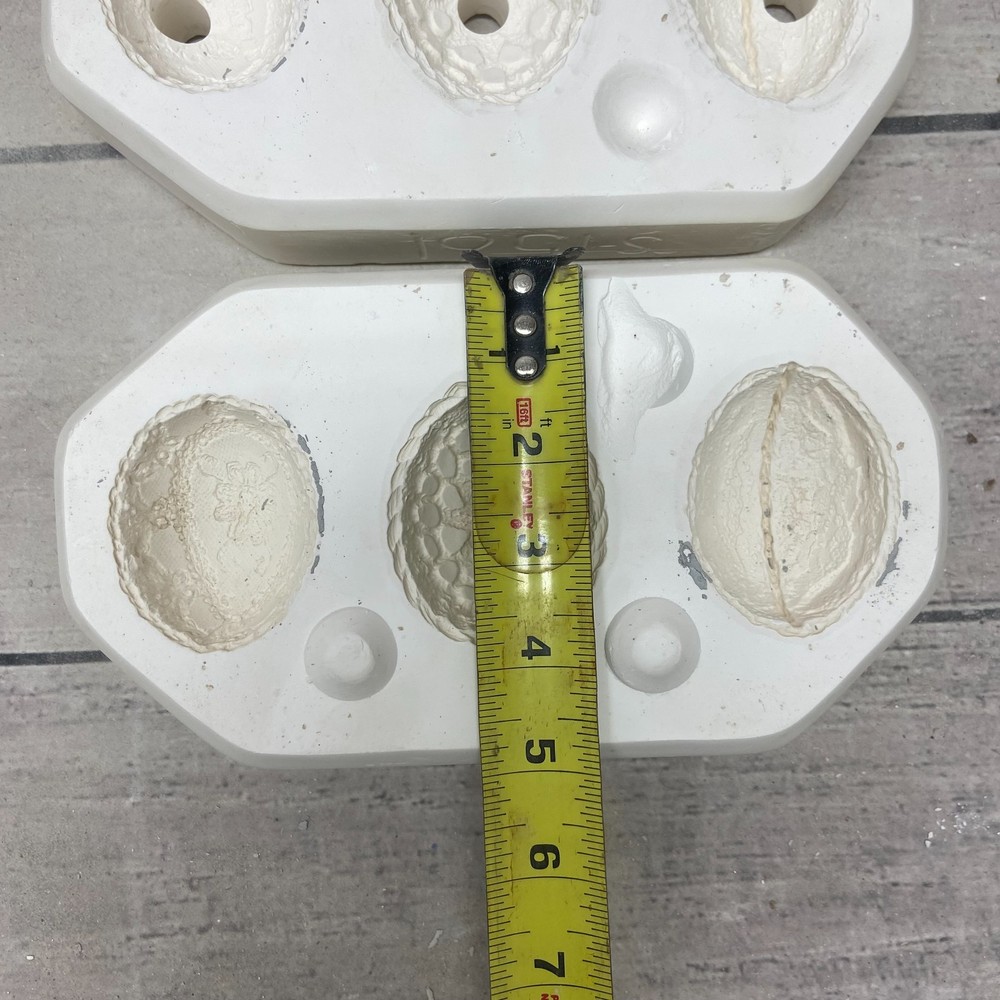 Scioto Ceramic Casting Mold 3 Lace Eggs #S-1561