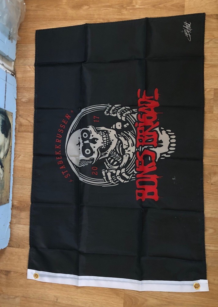 Bones Brigade Skateboard Flag Limited Signed Edition With Production Errors