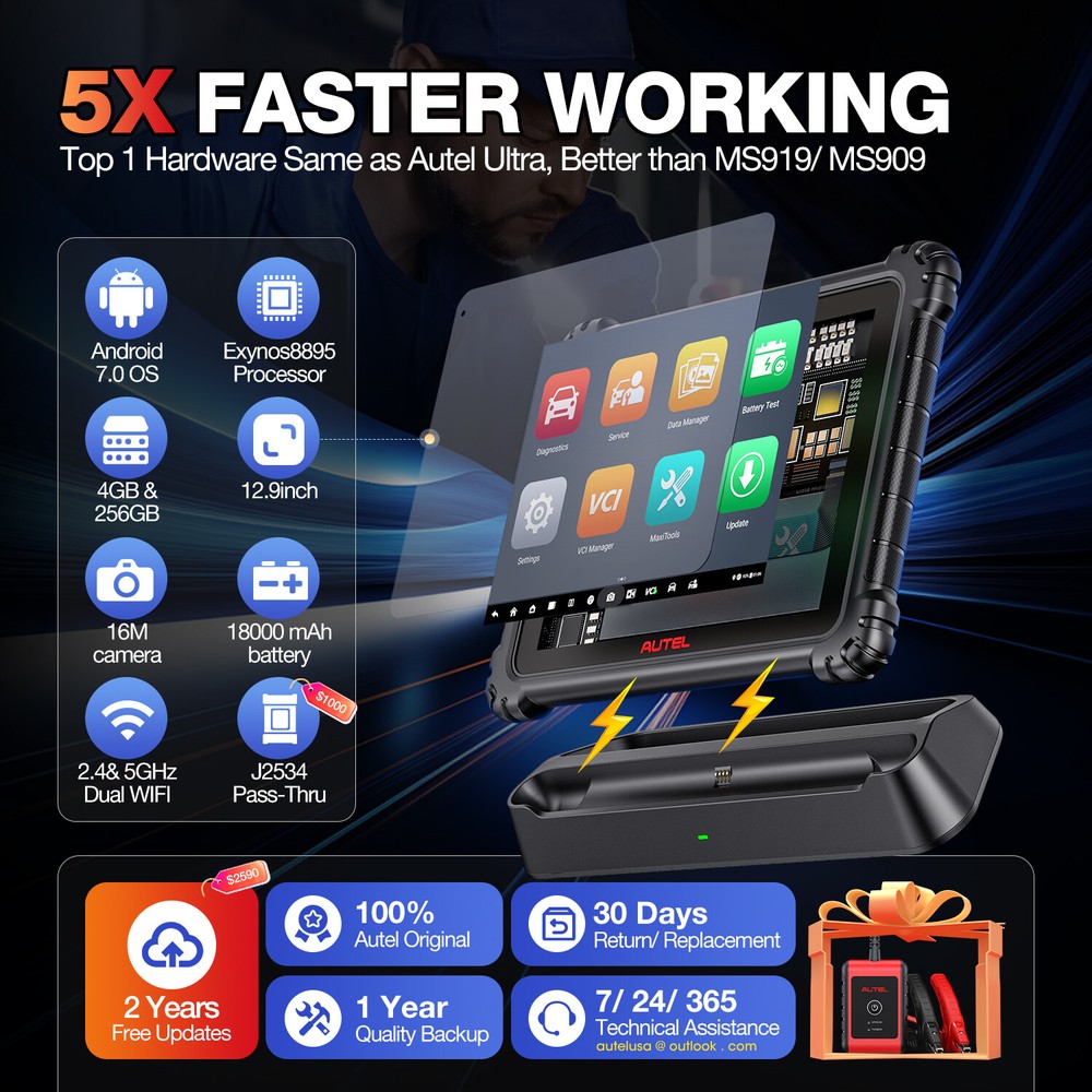 2025 Autel MaxiSys ULTRA Lite MS919 Diagnostic Scanner Advanced VCMI Programming